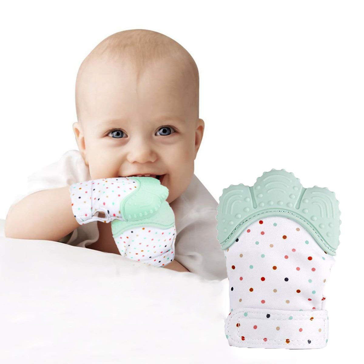 Gants de Dentition pour Bébé – Silicone Sans BPA, Velcro, Lavable Machine | TrioNest™