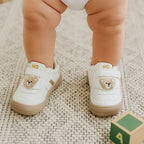 Chaussure Bébé pour Marcher SoftNest – Coton Bio, Semelle Antidérapante, Velcro, 0-24 Mois | TrioNest™ Mon Adorable Bébé