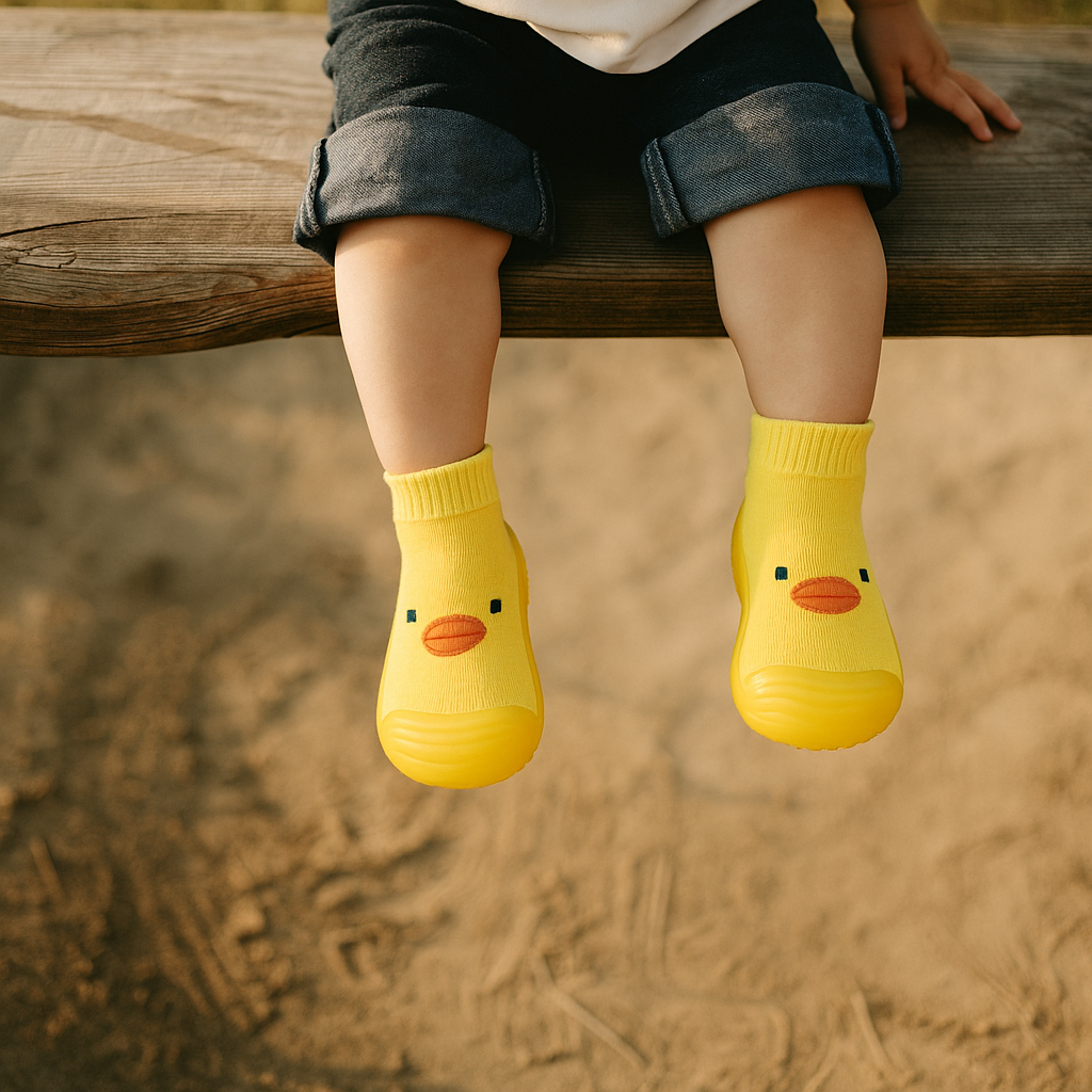 Chaussures Bébé Forme Canard – Design Ludique, Facile à Enfiler, Solide, Lavable Machine | DuckyStep by TrioNest™ mon adorable bebe