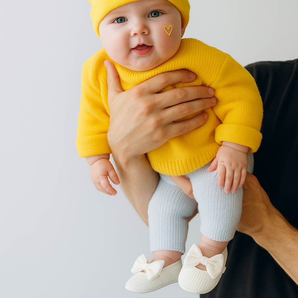Chaussure Bébé Fille Coton 0-18 Mois – Nœud Papillon, Fermeture Zip, Respirant, Lavable 30° | BowStep by TrioNest™ Mon Adorable Bébé