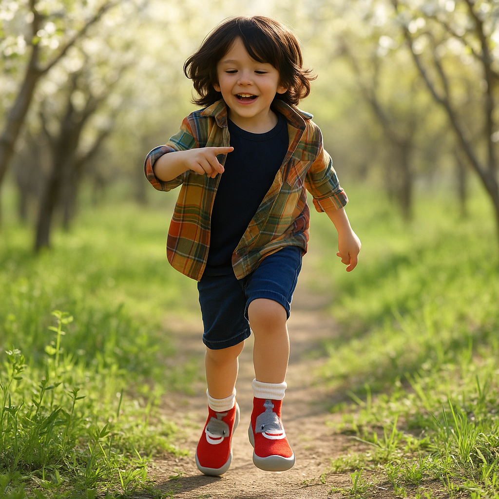 Chaussure Bébé Marche Motifs Animaux 6 Mois-3 Ans – Coton, Semelle TPE Antidérapante, Lavable | ZooWalk by TrioNest™ Mon Adorable Bébé