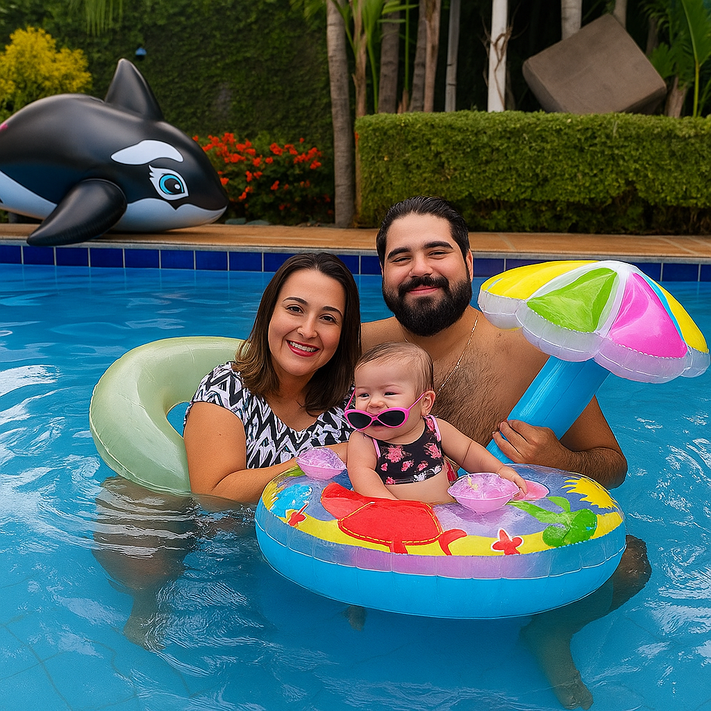Bouée à Parasol SunNest – PVC, Protection Solaire, Valve Scellée, 62x60 cm, 3-6 Ans | TrioNest™ Mon Adorable Bébé