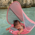 Bouée à Ombrelle Bébé Anti-UV – Siège Ergonomique Apprentissage Natation 6 Mois+ | TrioNest™ mon adorable bebe