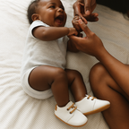 Chaussures en Cuir Bébé – Respirantes, Flexibles, Semelle Caoutchouc, Plusieurs Coloris & Motifs | SoftLeather by TrioNest™