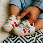 Chaussure Bébé pour Marcher SoftNest – Coton Bio, Semelle Antidérapante, Velcro, 0-24 Mois | TrioNest™ Mon Adorable Bébé