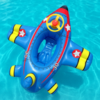 Bouée Bébé Gonflable en Forme d’Avion TrioNest™ AIRFLOAT™ | Siège Confortable, 28 kg | 1-6 Ans | Bleu & Blanc mon adorable bebe
