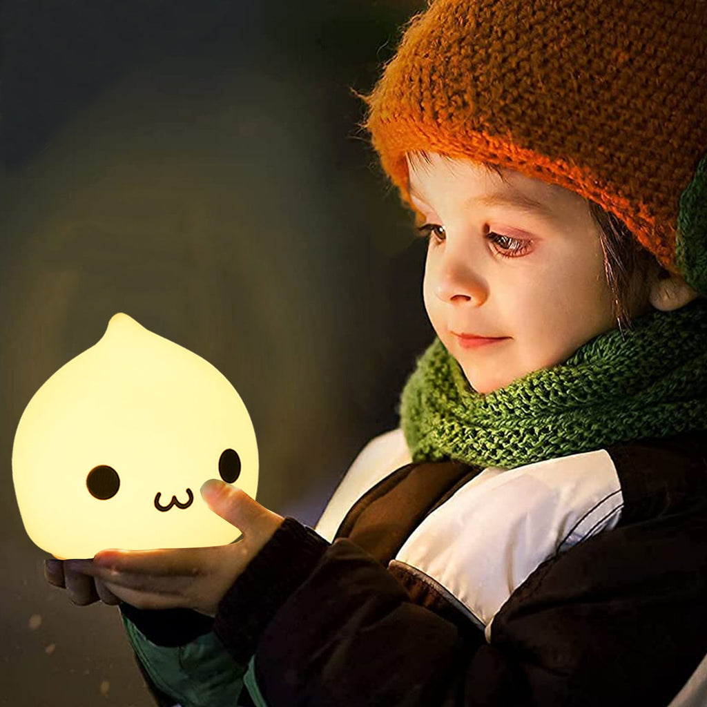 Veilleuse Goutte d'Eau Enfant – 7 Couleurs LED, 3 Modes, Commande Tactile, Déco Chambre | TrioNest™