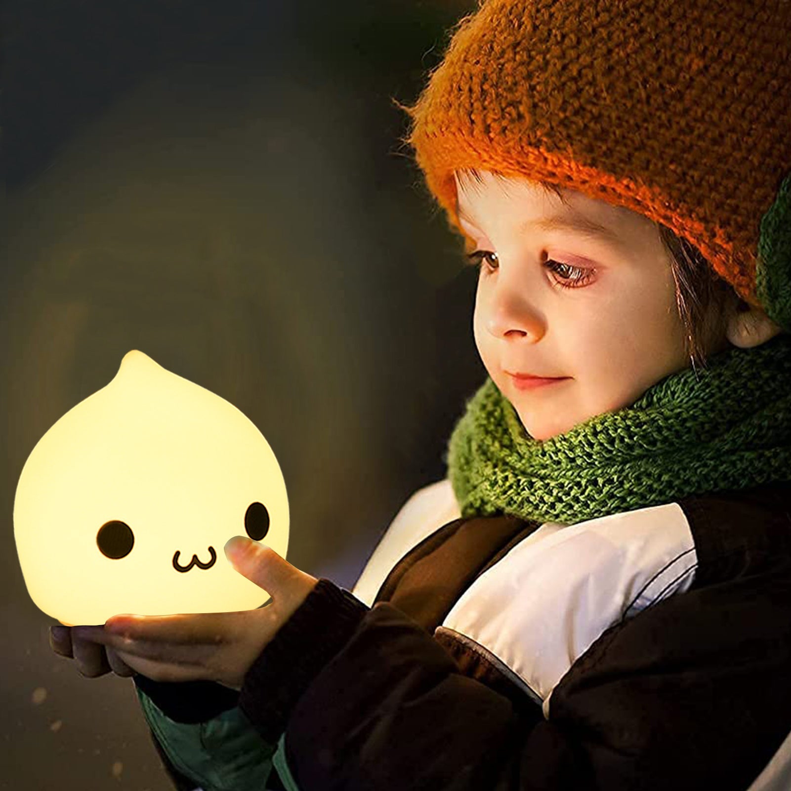 Veilleuse Goutte d'Eau Enfant – 7 Couleurs LED, 3 Modes, Commande Tactile, Déco Chambre | TrioNest™