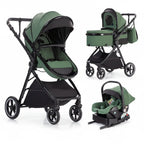Poussette 3-en-1 avec Base ISOFIX – Nacelle, Siège Auto & Siège Poussette, Cadre Alu, Dès la Naissance | TrioNest™ TrioNest™ Poussette 3 en 1