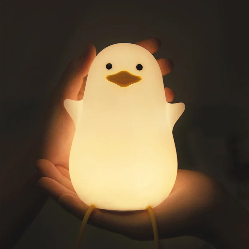 Veilleuse Mouette Silicone Bébé – Lumière Douce, Arrêt Auto 20 min, Support Téléphone | TrioNest™