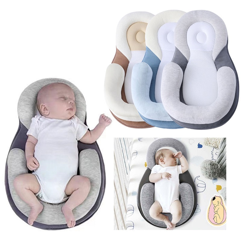 Coussin Anti-Tête Plate pour Bébé – Ergonomique, Respirant, Ultra-Doux | TrioNest™