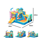 Château Gonflable Enfant 3-12 Ans – Toboggan, Maison Rebond & Voiture Crème Glacée, CE | IceBounce by TrioNest™ Mon Adorable Bébé