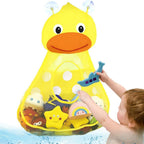 Sac de Rangement Jouets de Bain – Filet Maille, Ventouses, Séchage Rapide, Coton Ventilé, Anti-Bactéries | BathOrga by TrioNest™
