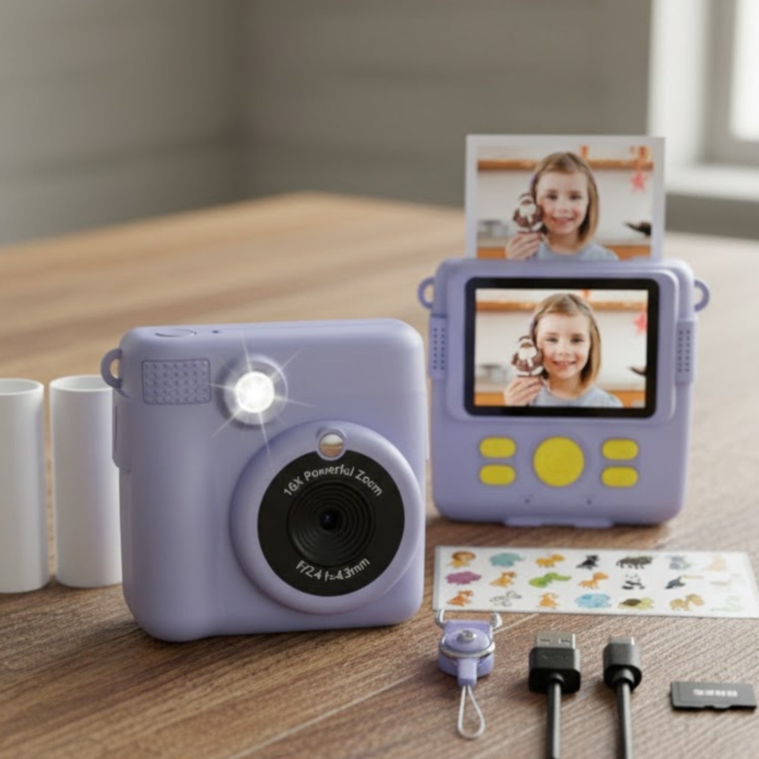 TrioNest™ Appareil Photo Enfant Anti-Choc 8MP Vidéo Full HD 1080p Jeux Éducatifs SNAPKID TrioNest