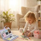 Album Photo Enfant – Cuir PU, 108 Pochettes, Compatible Instax Mini 3 Pouces | TrioNest™ Mon Adorable Bébé