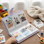 Album Photo Enfant – Cuir PU, 108 Pochettes, Compatible Instax Mini 3 Pouces | TrioNest™ Mon Adorable Bébé