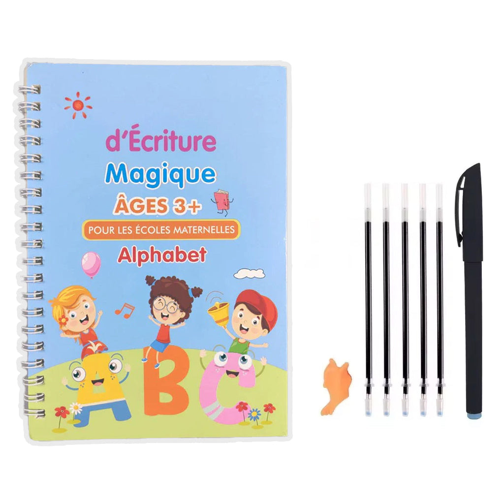 Cahier d'Écriture Magique Réutilisable MagicWrite – 4 Cahiers, Stylo Encre Magique | TrioNest™ mon adorable bebe