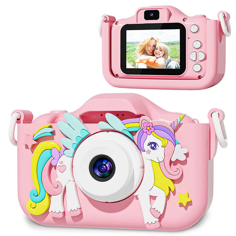 Appareil Photo pour Enfants PixNest – 20 MP, Double Caméra, 28 Cadres, 5 Jeux | TrioNest™ Mon Adorable Bébé