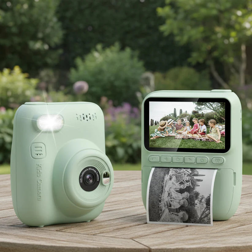 Appareil Photo Enfant 3 Ans Impression Thermique 32MP Coque Silicone FLASHKID – TrioNest™ TrioNest