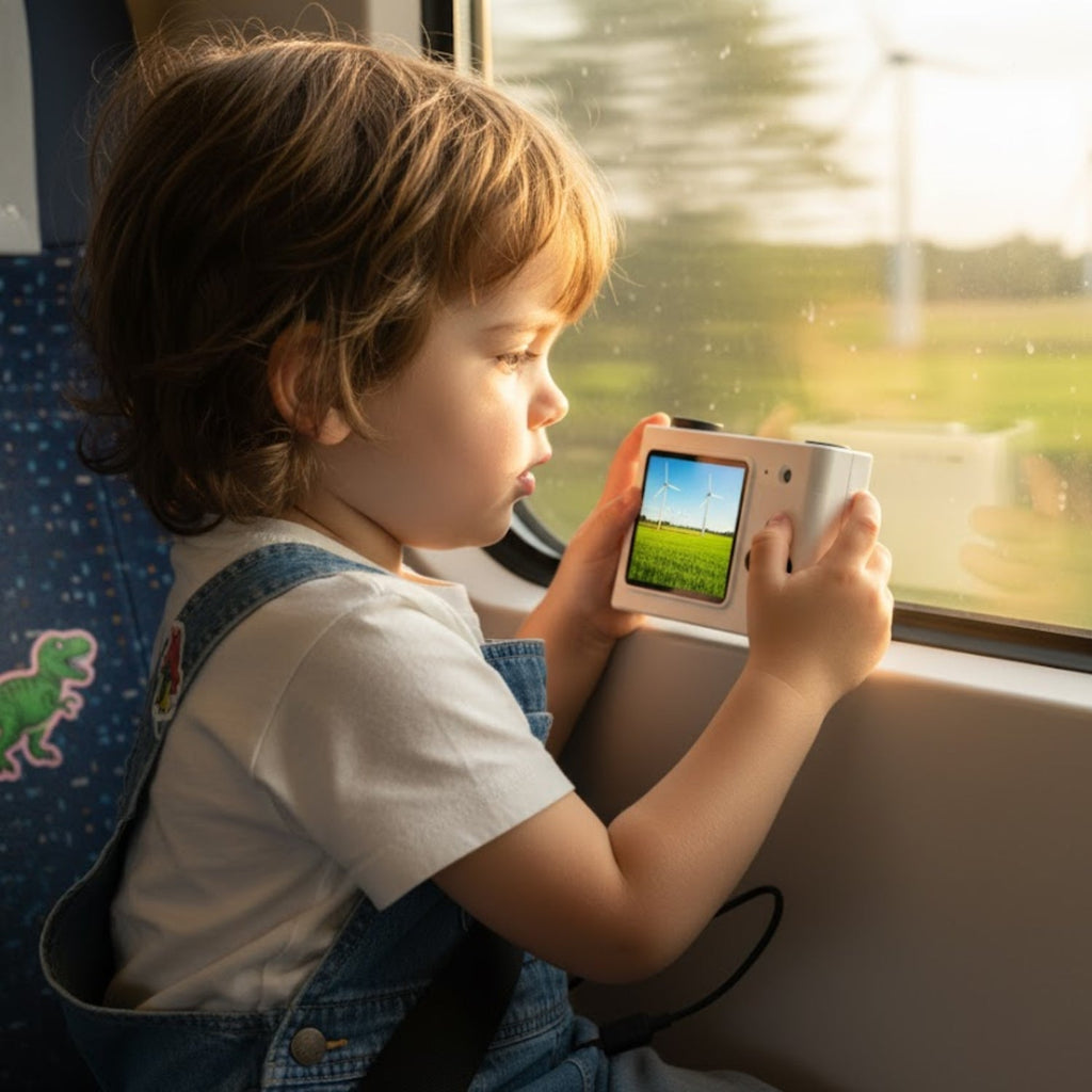 Appareil Photo Enfant 6 Ans KidsNest – 20 MP Double Caméra, IPS 1,54", Sans Wi-Fi, CE | TrioNest™ Mon Adorable Bébé