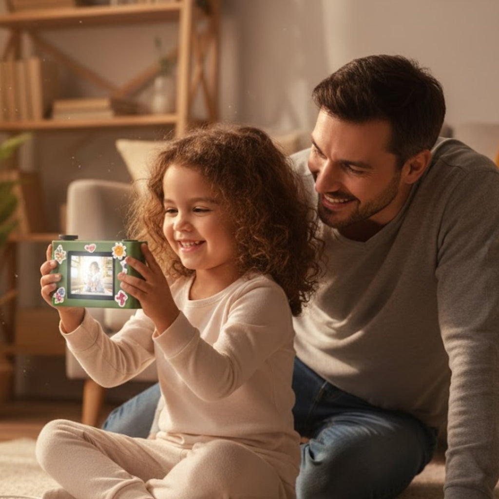 Appareil Photo Enfant 6 Ans KidsNest – 20 MP Double Caméra, IPS 1,54", Sans Wi-Fi, CE | TrioNest™ Mon Adorable Bébé