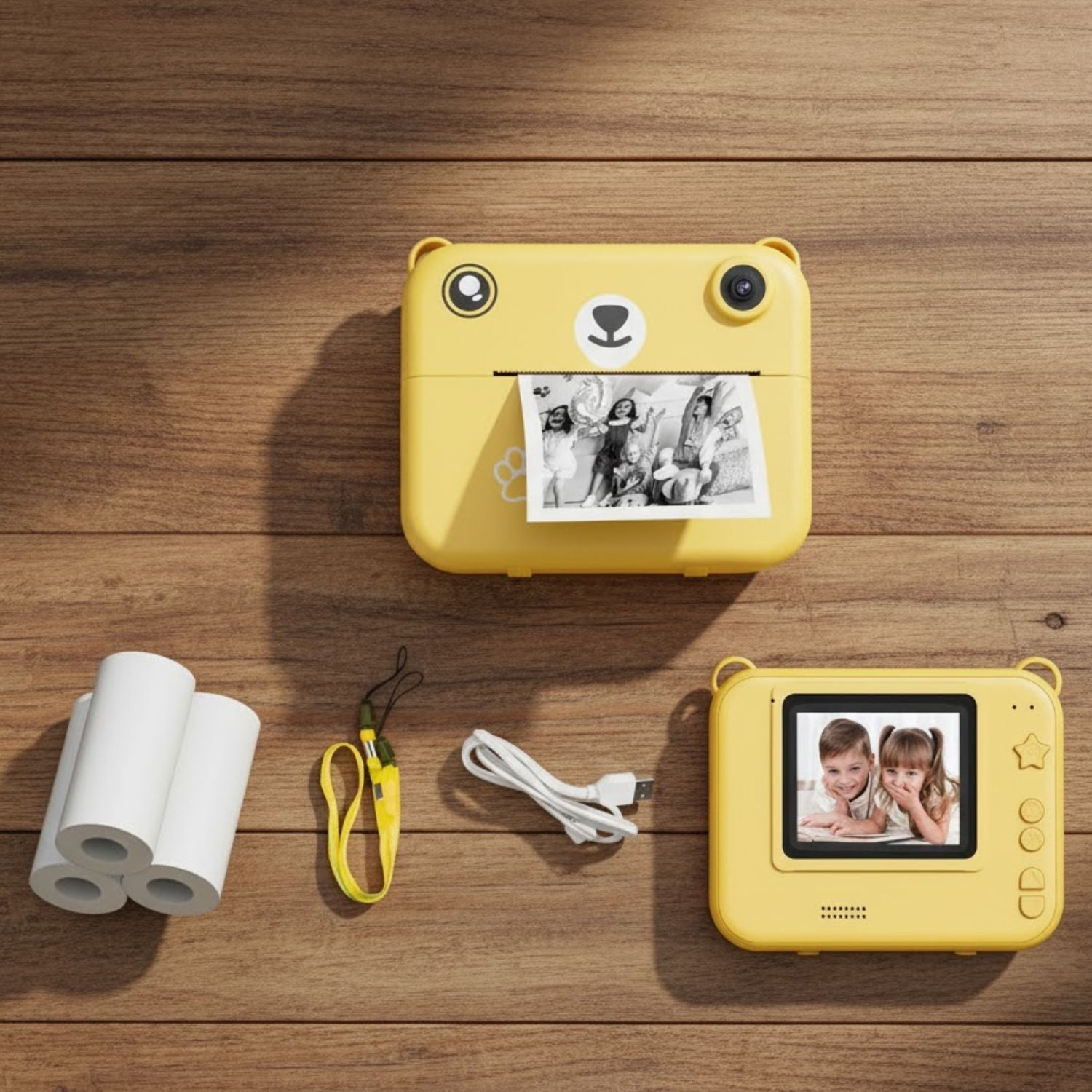 Appareil Photo Enfant 7 Ans ViewNest – Design Ourson, 1080p, 1500 mAh USB-C, CE RoHS | TrioNest™ Mon Adorable Bébé