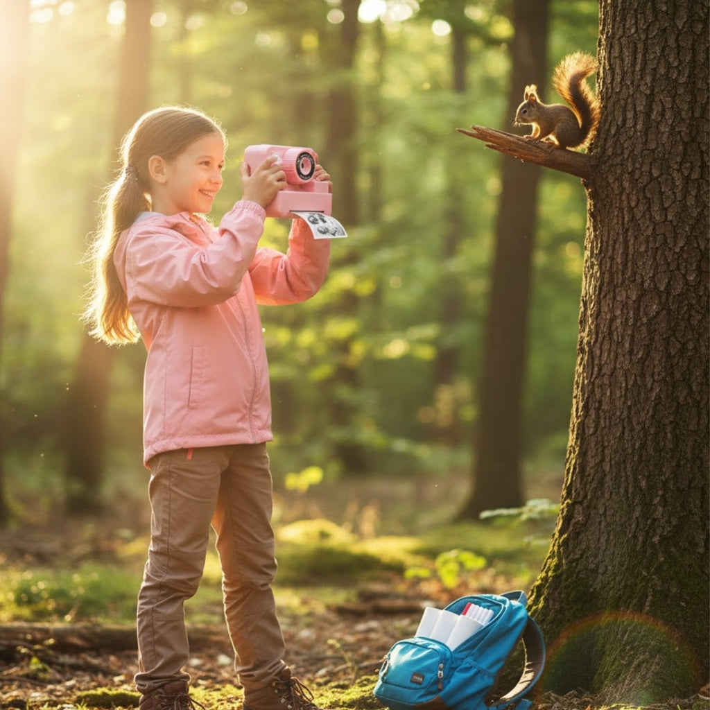 Appareil Photo Enfant 8 Ans ZoomNest – Zoom 16x, Thermique Sans Encre, SD 32 Go, 3-12 Ans | TrioNest™ Mon Adorable Bébé