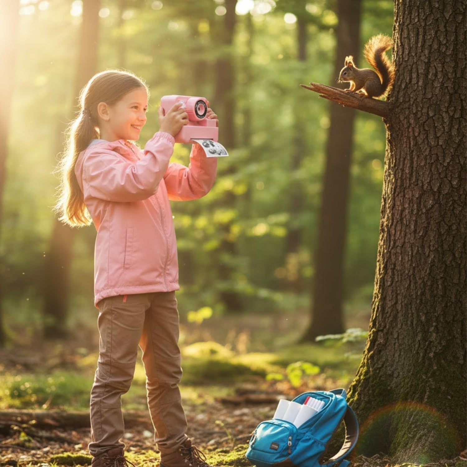 Appareil Photo Enfant 8 Ans ZoomNest – Zoom 16x, Thermique Sans Encre, SD 32 Go, 3-12 Ans | TrioNest™ Mon Adorable Bébé