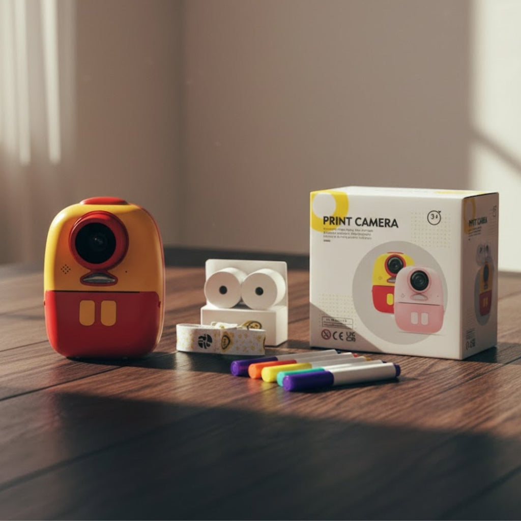 Appareil Photo Enfant Impression SnapNest – 26 MP, Thermique Sans Encre, USB-C, CE RoHS | TrioNest™ Mon Adorable Bébé