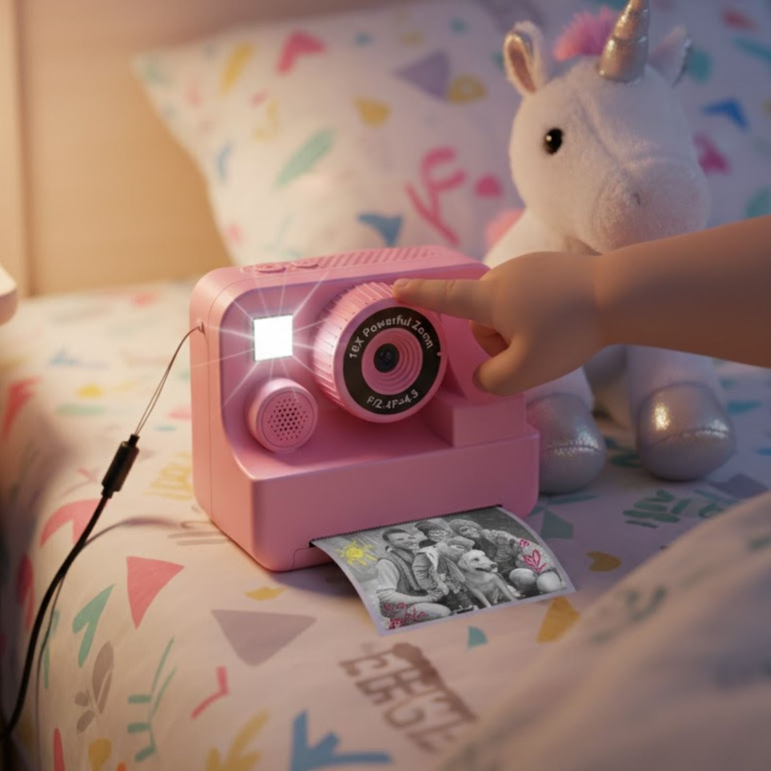 Appareil Photo Enfant Instantané QuickNest – Thermique Sans Encre, Zoom 6x, 1080p, Dès 3 Ans | TrioNest™ Mon Adorable Bébé