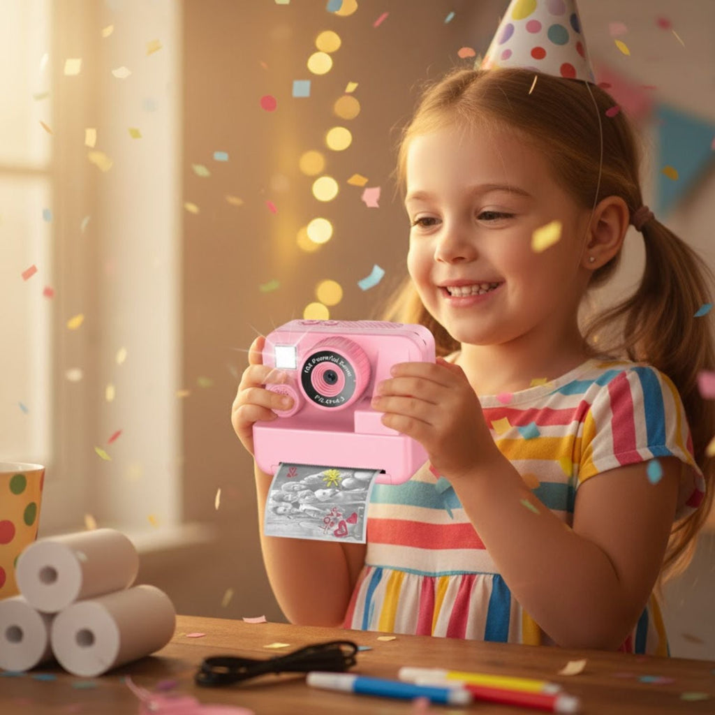 Appareil Photo Enfant Instantané QuickNest – Thermique Sans Encre, Zoom 6x, 1080p, Dès 3 Ans | TrioNest™ Mon Adorable Bébé