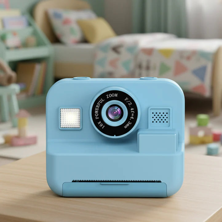 Appareil Photo Instantané Enfant FlashNest – 48 MP, 1080p, Impression Thermique, SD 32 Go | TrioNest™ Mon Adorable Bébé