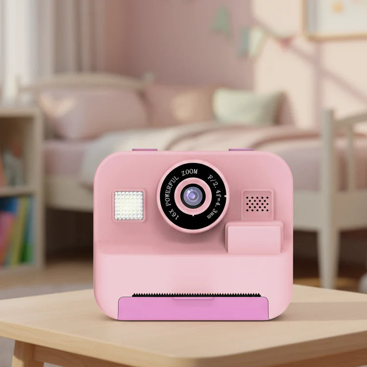 Appareil Photo Instantané Enfant FlashNest – 48 MP, 1080p, Impression Thermique, SD 32 Go | TrioNest™ Mon Adorable Bébé