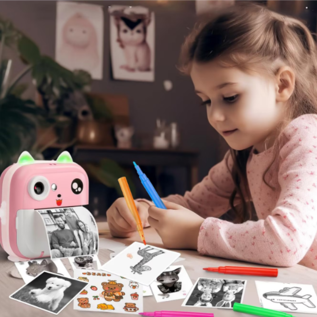 Appareil Photo Imprimante Enfant Bluetooth Impression Instantanée Sans Encre PIXIA – TrioNest™ TrioNest