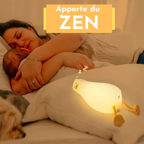 Veilleuse Canard Bébé – Lumière Douce Tactile, Filaire & Sans Fil, Support Téléphone | TrioNest™