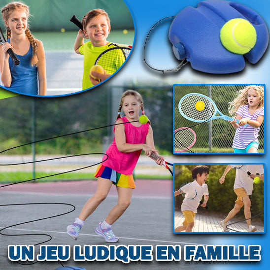Auto-Entraîneur Tennis pour Enfants – Base Lestée, Corde Élastique Réglable, Portable | TrioNest™ Mon Adorable Bébé