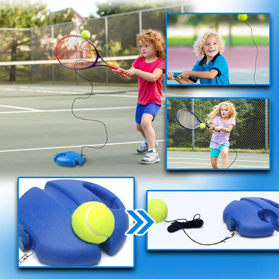 Auto-Entraîneur Tennis pour Enfants – Base Lestée, Corde Élastique Réglable, Portable | TrioNest™ Mon Adorable Bébé