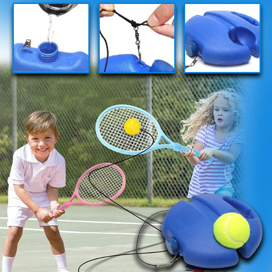 Auto-Entraîneur Tennis pour Enfants – Base Lestée, Corde Élastique Réglable, Portable | TrioNest™ Mon Adorable Bébé