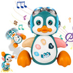 Jouet Pingouin Rampant Musical Bébé Berceuses Sons Animaux ABS Sans BPA PENGUINO – TrioNest™