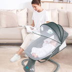 Balancelle Électrique pour Bébé | TrioNest™ – 15 Musiques, Bluetooth, 5 Vitesses, Harnais 5 Points, 3 Coloris mon adorable bebe