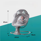 Balancelle Électrique pour Bébé | TrioNest™ – 15 Musiques, Bluetooth, 5 Vitesses, Harnais 5 Points, 3 Coloris mon adorable bebe