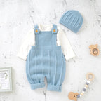 Barboteuse Bébé À Bretelles – Tricot Fibres Naturelles, Thermorégulation, Coupe Ergonomique, Lavable Machine | NaturalStrap by TrioNest™ Mon Adorable Bébé