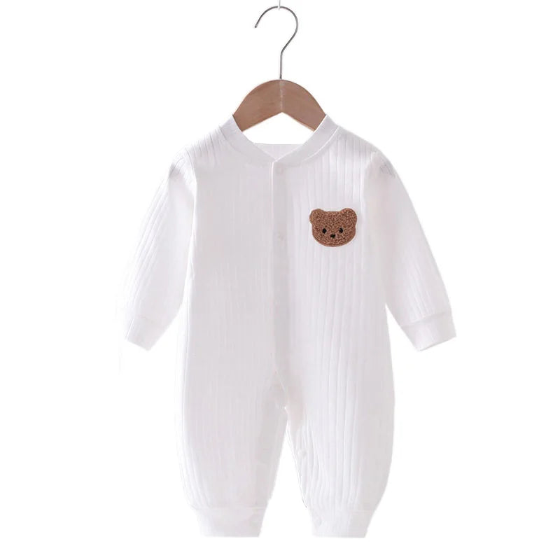 Barboteuse Bébé À Motif d'Ours – Coton Hypoallergénique, Liberté de Mouvement, 4 Couleurs, Cadeau Naissance | BearPrint by TrioNest™ Mon Adorable Bébé