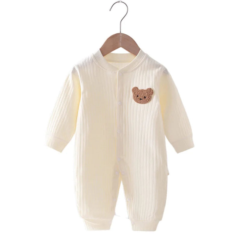 Barboteuse Bébé À Motif d'Ours – Coton Hypoallergénique, Liberté de Mouvement, 4 Couleurs, Cadeau Naissance | BearPrint by TrioNest™ Mon Adorable Bébé