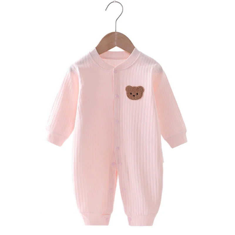 Barboteuse Bébé À Motif d'Ours – Coton Hypoallergénique, Liberté de Mouvement, 4 Couleurs, Cadeau Naissance | BearPrint by TrioNest™ Mon Adorable Bébé