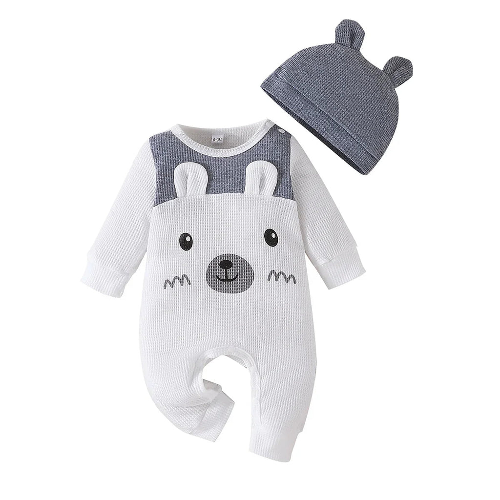 Barboteuse Bébé À Oreilles d'Ours – Boutons-Pression, Coupe Ergonomique, Lavable Machine, Cadeau Naissance | BearEars by TrioNest™ Mon Adorable Bébé