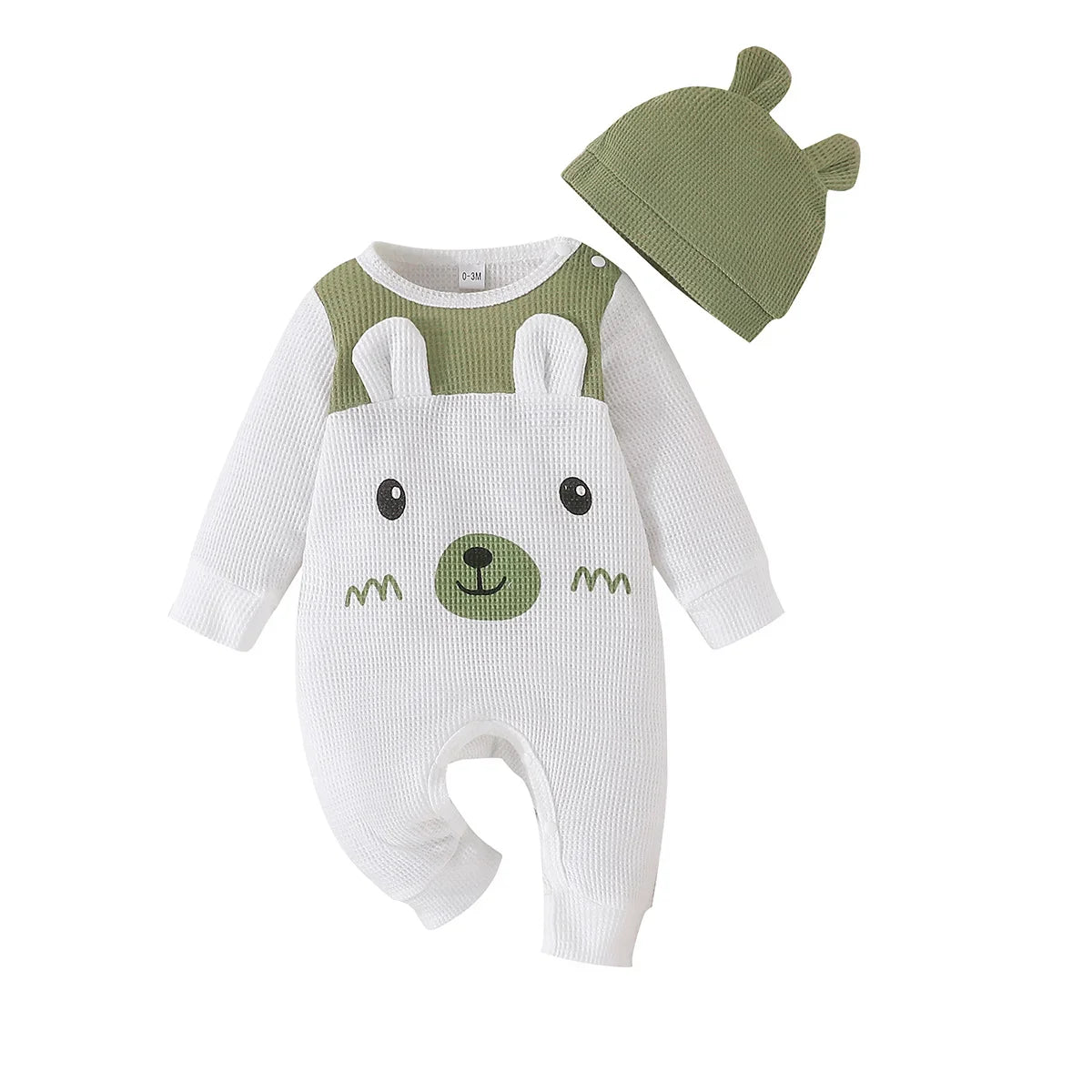 Barboteuse Bébé À Oreilles d'Ours – Boutons-Pression, Coupe Ergonomique, Lavable Machine, Cadeau Naissance | BearEars by TrioNest™ Mon Adorable Bébé