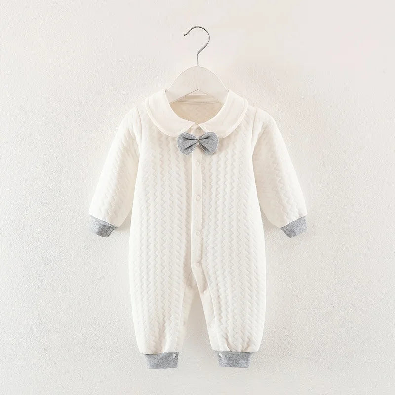 Barboteuse Bébé Coton Épais 3 Couches – Sécurité Classe A, Manches Longues, Pressions, Automne & Hiver | ThickCotton3L by TrioNest™ Mon Adorable Bébé