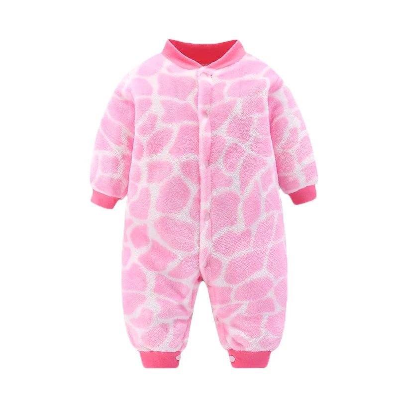 Barboteuse Bébé Flanelle Douce – Coton Chaud, Pressions Faciles, Poignets Élastiques, Hypoallergénique | SoftSnap by TrioNest™ Mon Adorable Bébé