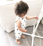 Barboteuse Bébé Sans Manches à Motifs – Coton & Lin, Fermeture Pression, 0-24 Mois, Cadeau Naissance | PrintSnap by TrioNest™ mon adorable bebe